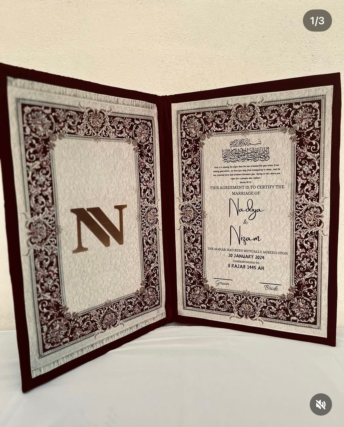 Traditional Nikah Certificate